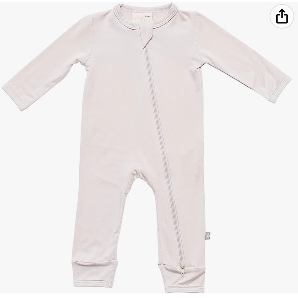 NB Kyte baby soft bamboo rayon zippered bodysuit